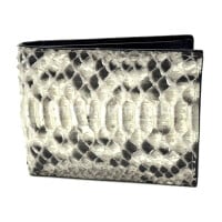 Genuine leather python wallet for man ABU DHABI, CITES,YELLOW