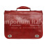 LUIGI: cartella/borsa ufficio uomo, in cuoio, colore: ROSSO, Made in Italy. (Borsa)