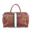 COMO SMALL : borsa da viaggio in cuoio, tricolore, colore : MIELE, Made in Italy
