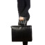 ERMETE : cartella ufficio / borsa lavoro, uomo - donna, in cuoio, colore : NERO, Made in Italy
