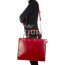 ERMETE : cartella ufficio / borsa lavoro, uomo - donna, in cuoio, colore : ROSSO, Made in Italy (Borsa)