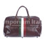 COMO SMALL: borsa da viaggio in cuoio, tricolore, colore : TESTA DI MORO, Made in Italy 