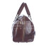 COMO SMALL: borsa da viaggio in cuoio, tricolore, colore : TESTA DI MORO, Made in Italy 