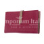 ABELIA : portafoglio donna, pelle morbida, super sottile, colore : ROSSO / TAUPE, Made in Italy
