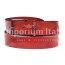 AQUILA: cintura uomo in cuoio, effetto drappeggio, colore : ROSSO, Made in Italy (Cintura)