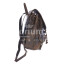 Borsa zaino uomo MONTE TITANO, in vera pelle rigida nabuk, colore MARRONE, CHIAROSCURO, Made in Italy