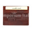 Porta tessere - carte di credito uomo / donna in vera pelle tradizionale SANTINI mod BELGIO, colore MARRONE, Made in Italy. 