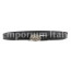 Cintura uomo in vera pelle CHIAROSCURO mod. GENOVA colore NERO, fibbia speciale ovale con il giglio, Made in Italy