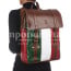 Zaino donna in vera pelle MONTE SIBILLA, TRICOLORE BANDIERA ITALIANA, colore  VERDE/BIANCO/ROSSO, CHIAROSCURO, Made in Italy