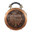 Borsa Ben Numbers con orologio funzionante con tracolla, in Stile Steampunk, ecopelle, colore marrone, ARIANNA DINI DESIGN