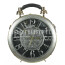 Borsa Medium Ben con orologio funzionante con tracolla, in Stile Steampunk, ecopelle, colore nero/grigio, ARIANNA DINI DESIGN