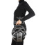 Borsa zaino Eros casco con tracolla, in Stile Steampunk, ecopelle, colore nero e girgio, ARIANNA DINI DESIGN