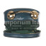 Borsa Mini Clock con orologio funzionante con tracolla, Cosplay Steampunk, ecopelle, colore blu, ARIANNA DINI DESIGN