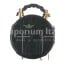 Borsa Tracy Clock con orologio funzionante con tracolla, Cosplay Steampunk, ecopelle, colore nero, ARIANNA DINI DESIGN