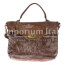 Borsa donna in vera pelle CHIARO SCURO mod. ANDREA mini colore MARRONE Made in Italy