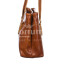 Genuine leather shoulder bag for woman MINA SMALL, HONEY colour, CHIAROSCURO, MADE IN ITALY