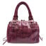 Borsa a tracolla da donna in vera pelle BELINDA MAXI, colore BORDEAUX, CHIAROSCURO, Made in Italy.