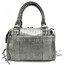 Borsa a tracolla da donna in vera pelle BELINDA MAXI, colore GRIGIO, CHIAROSCURO, Made in Italy