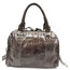 Borsa a tracolla da donna in vera pelle BELINDA MAXI, colore TAUPE, CHIAROSCURO, Made in Italy 