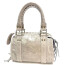 Borsa a tracolla da donna in vera pelle BELINDA SMALL, colore GRIGIO, CHIAROSCURO, Made in Italy