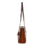 MARINA : borsa donna a spalla in cuoio, colore MIELE MARRONE, Made in Italy.