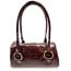 Borsa a spalla donna CHANTAL in vera pelle, colore MARRONE, CHIAROSCURO, Made in Italy 