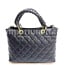 Borsa da donna in vera pelle CAMILLA SMALL, colore BLU, CHIAROSCURO, Made in Italy