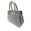 Borsa da donna in vera pelle KRISTAL, colore GRIGIO, CHIAROSCURO, Made in Italy