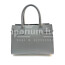 Borsa da donna in vera pelle KRISTAL, colore GRIGIO, CHIAROSCURO, Made in Italy