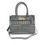Borsa da donna in vera pelle KRISTAL, colore GRIGIO, CHIAROSCURO, Made in Italy