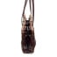 Borsa donna in vera pelle CHIAROSCURO mod. DORA colore MARRONE Made in Italy 