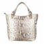 Borsa donna in pelle SANTINI mod. KATY, colore BEIGE, Made in Italy.