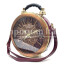 Borsa Ben Big Numbers con orologio funzionante con tracolla, Cosplay Steampunk, ecopelle, colore ROSSO, ARIANNA DINI DESIGN