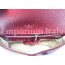 Borsa piccola in vera pelle martellata, modello SARA, colore ROSSO, CHIAROSCURO, Made in Italy 