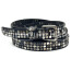 Cintura in vera pelle CHIAROSCURO - VLK mod. CALCUTTA SMALL colore NERO con borchie random Made in Italy