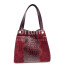 CORINNE: borsa donna a spalla, semirigida, pelle morbida, colore: BORDEAUX, Made in Italy