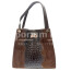 CORINNE: borsa donna a spalla, semirigida, pelle morbida, colore: TESTA MORO, Made in Italy