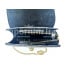 Borsa small a mano / a tracolla da donna in vera pelle EVELINA, colore BLU, CHIAROSCURO, Made in Italy