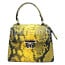 Borsa small a mano / a tracolla da donna in vera pelle EVELINA, colore GIALLO, CHIAROSCURO, Made in Italy