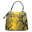 Borsa small a mano / a tracolla da donna in vera pelle EVELINA, colore GIALLO, CHIAROSCURO, Made in Italy