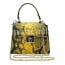 Borsa small a mano / a tracolla da donna in vera pelle EVELINA, colore GIALLO, CHIAROSCURO, Made in Italy