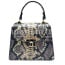 Borsa small a mano / a tracolla da donna in vera pelle EVELINA, colore ORO / VIOLA, CHIAROSCURO, Made in Italy