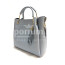Borsa donna KAROLINA a spalla in vera pelle rigida, colore AZZURRO, CHIAROSCURO, Made in Italy