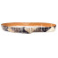 Cintura uomo TRIPOLI C48, vera pelle di pitone, BEIGE/ MARRONE / TESTA DI MORO, CITES, CHIAROSCURO, Made in Italy