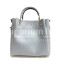 Borsa donna KAROLINA a spalla in vera pelle rigida, colore AZZURRO, CHIAROSCURO, Made in Italy