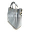 Borsa donna KAROLINA a spalla in vera pelle rigida, colore AZZURRO, CHIAROSCURO, Made in Italy