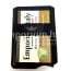 Portafoglio in vera pelle e porta carte di credito in alluminio, da uomo LAVAL con BLOCCO RFID, colore NERO, CHIAROSCURO