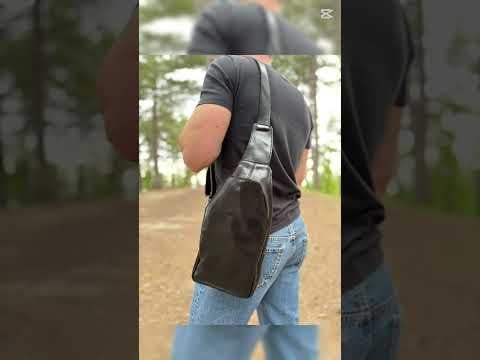Borsa uomo in vera pelle CHIAROSCURO mod. BORIS, colore NERO, Made in Italy