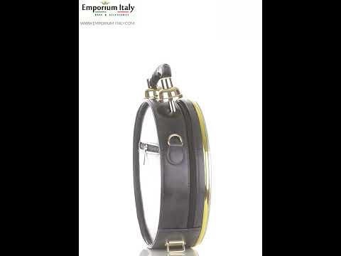 Borsa Ben Big Numbers orologio steampunk in Ecopelle, colore nero/grigio, Arianna Dini Design