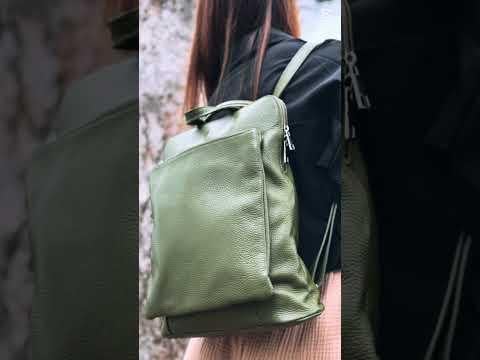 MONVISO : borsa - zaino donna, pelle morbida, Made in Italy